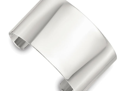Sterling Silver Polished Flat Cuff Bangle (Style QB1557)