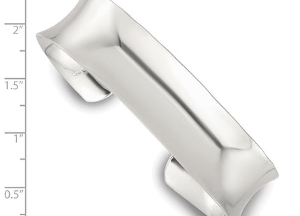Sterling Silver Polished Concave Cuff Bangle (Style QB1558)