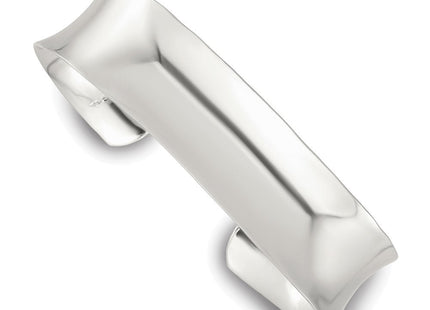 Sterling Silver Polished Concave Cuff Bangle (Style QB1558)