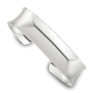 Sterling Silver Polished Concave Cuff Bangle (Style QB1558)