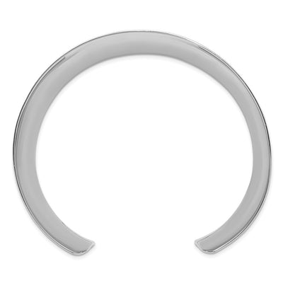 Sterling Silver Polished Concave Cuff Bangle