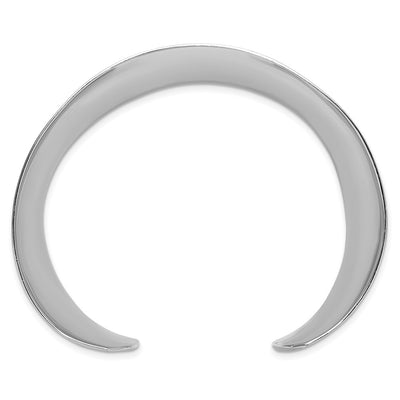 Sterling Silver Polished Concave Cuff Bangle