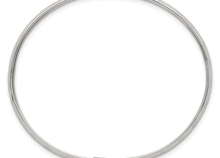 Sterling Silver Polished and Diamond-cut Flexible Bangle (Style QB1615)