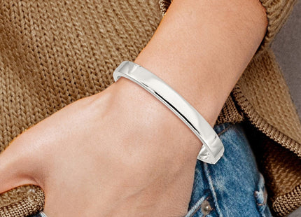 Sterling Silver Hinged Bangle (Style QB298)