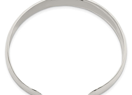 Sterling Silver Hammered Cuff Bangle (Style QB320)