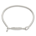 Sterling Silver Bangle w/Oval ID Plate Bracelet view 2