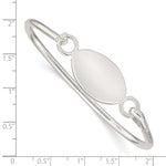 Sterling Silver Bangle w/Oval ID Plate Bracelet view 4