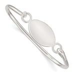 Sterling Silver Bangle w/Oval ID Plate Bracelet view 1