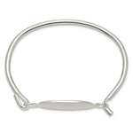 Sterling Silver w/Oval ID Plate Bangle Bracelet view 2