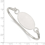 Sterling Silver w/Oval ID Plate Bangle Bracelet view 4