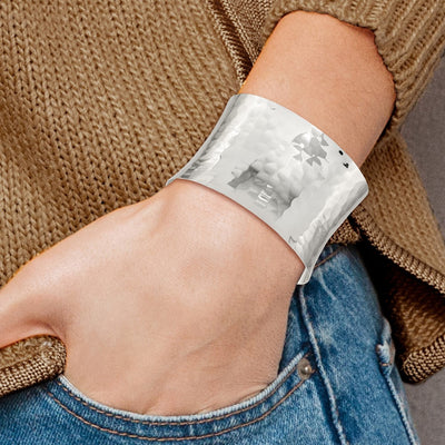 Sterling Silver Hammered Cuff Bangle