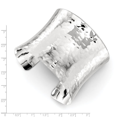 Sterling Silver Hammered Cuff Bangle