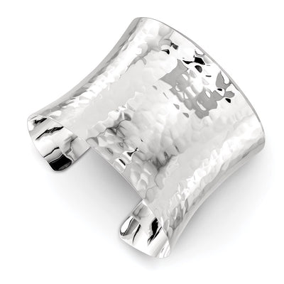 Sterling Silver Hammered Cuff Bangle