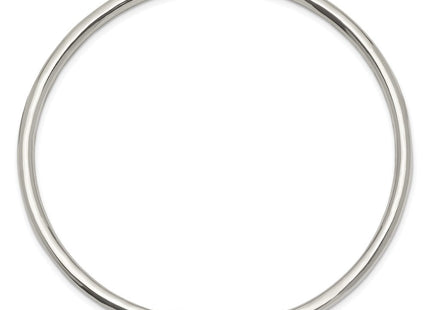 Sterling Silver Polished Heart Bangle (Style QB597)