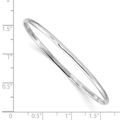 Sterling Silver RH-plated Polished Slip On Children's Bangle Bracelet