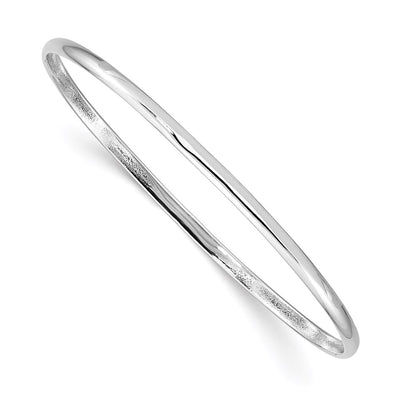 Sterling Silver RH-plated Polished Slip On Children's Bangle Bracelet
