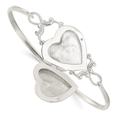 Sterling silver locket bangle