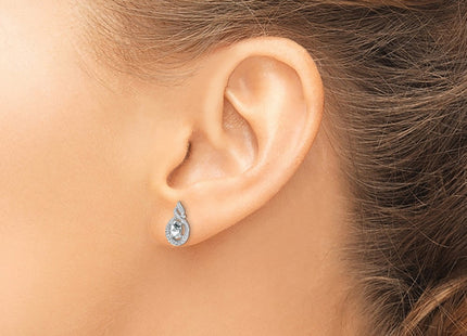 Sterling silver topaz earrings, another view