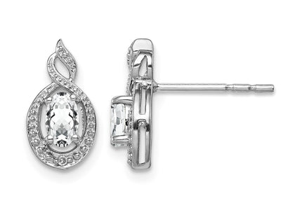 Sterling silver topaz earrings