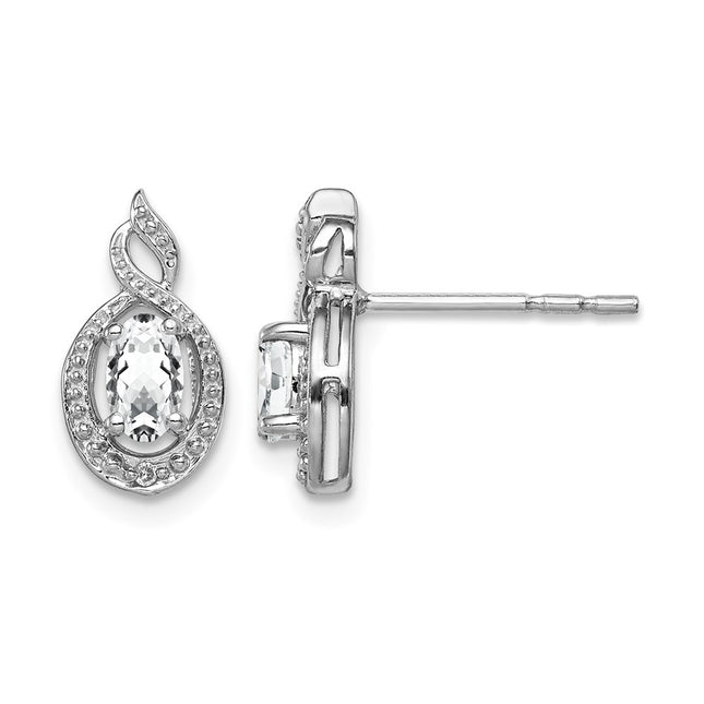 Sterling silver topaz earrings