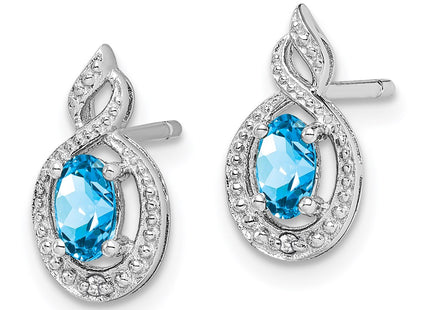 Sterling Silver Earrings Style QBE18DEC - Classique Jewelry Inc.