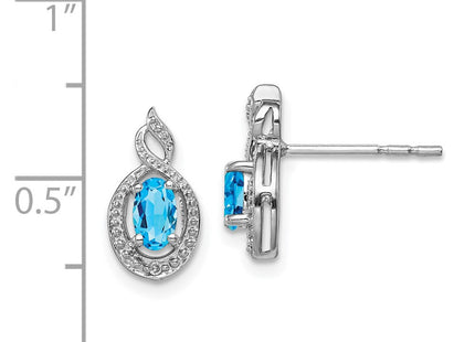 Sterling Silver Earrings Style QBE18DEC - Classique Jewelry Inc.