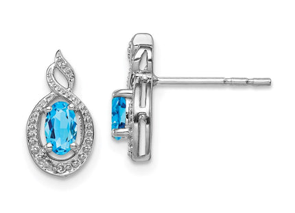 Sterling Silver Earrings Style QBE18DEC - Classique Jewelry Inc.