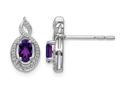 Sterling silver amethyst earrings