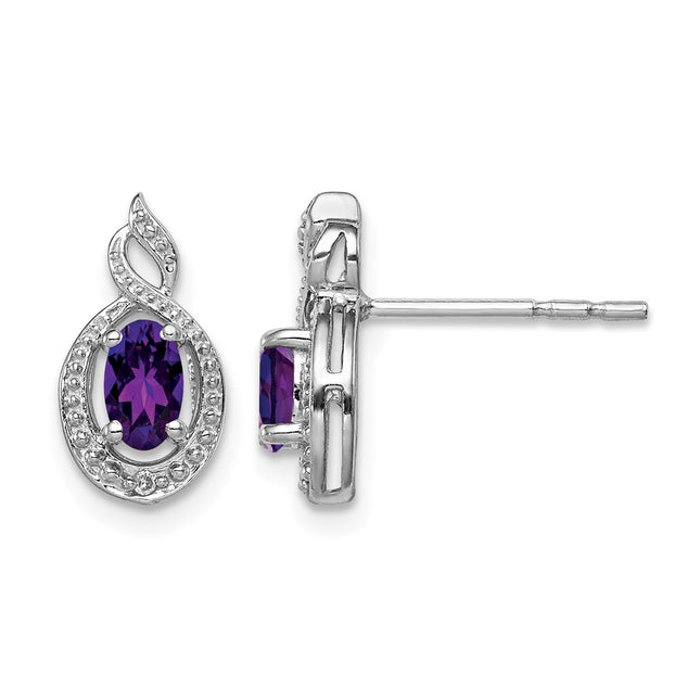 Sterling silver amethyst earrings