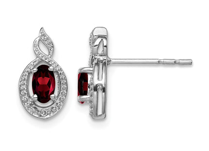 Sterling silver garnet earrings