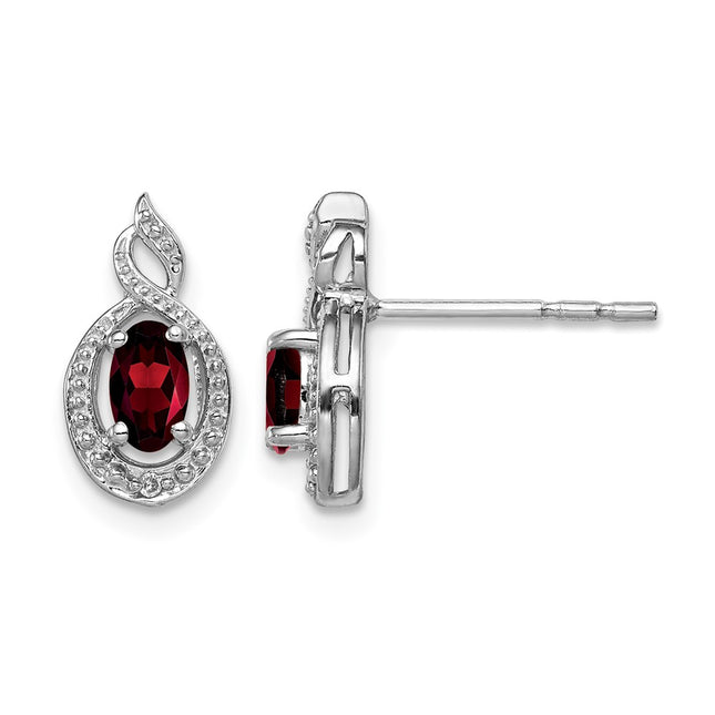 Sterling silver garnet earrings