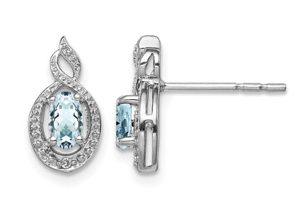 Sterling silver aquamarine earrings