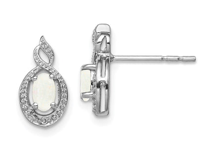 Sterling Silver Earrings Style QBE18OCT - Classique Jewelry Inc.