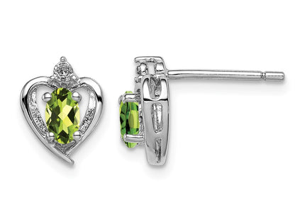 Sterling silver peridot earrings