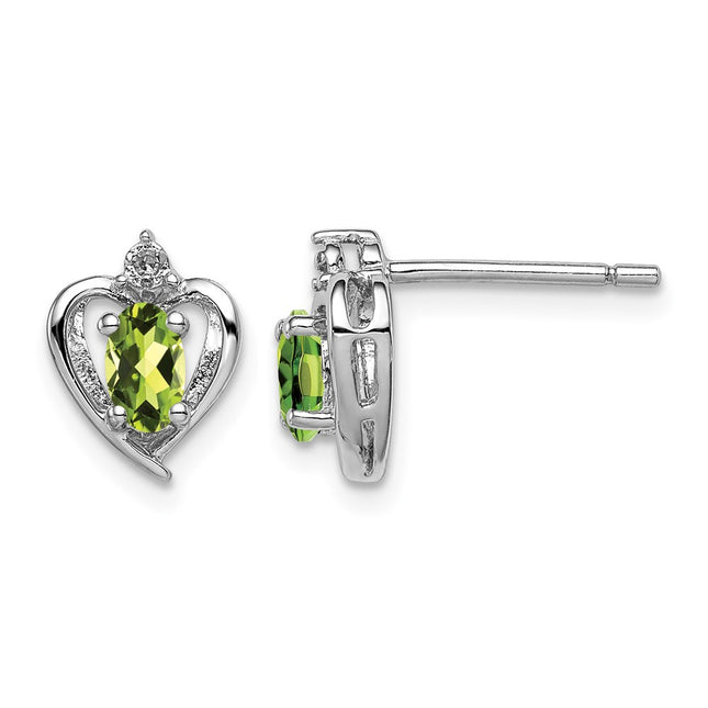 Sterling silver peridot earrings