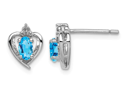 Sterling silver blue topaz earrings