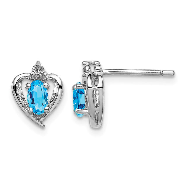 Sterling silver blue topaz earrings