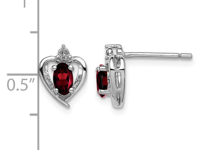 Sterling silver garnet earrings, further view