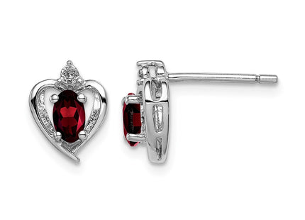 Sterling silver garnet earrings