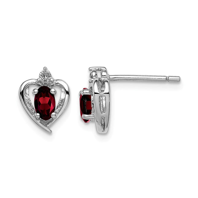 Sterling silver garnet earrings