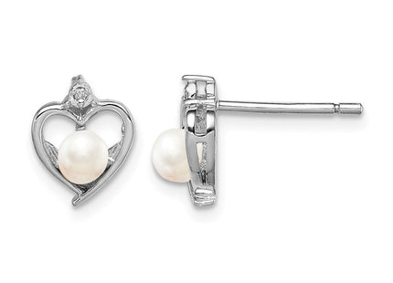 Sterling silver pearl earrings