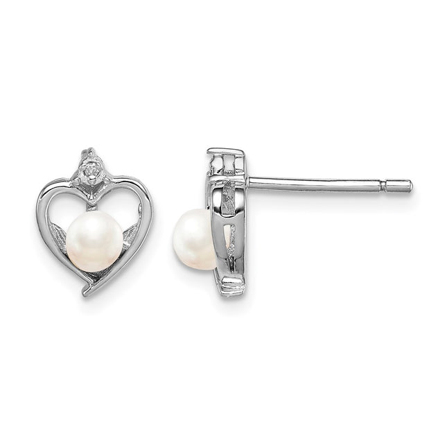 Sterling silver pearl earrings