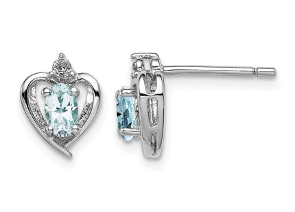Sterling silver aquamarine earrings
