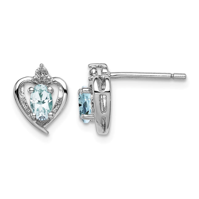Sterling silver aquamarine earrings