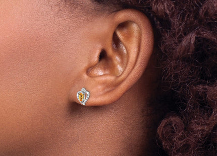 Sterling silver citrine earrings, another view