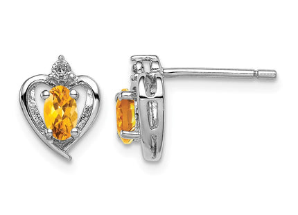 Sterling silver citrine earrings