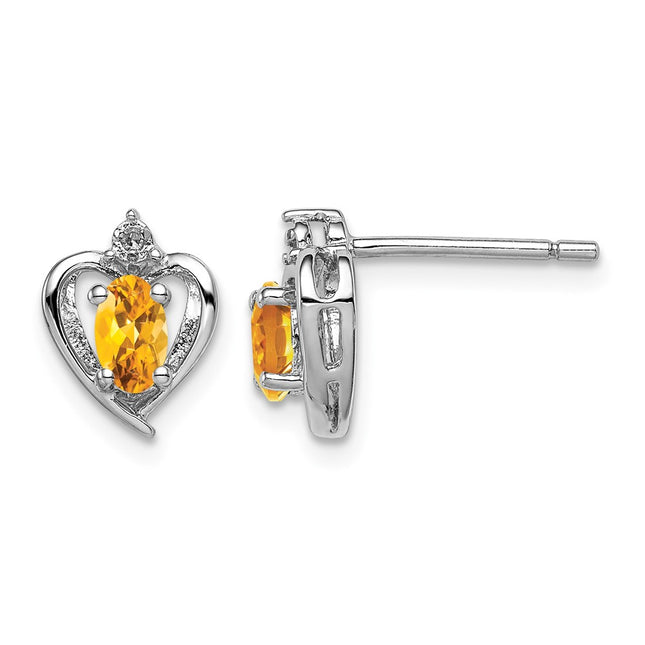 Sterling silver citrine earrings