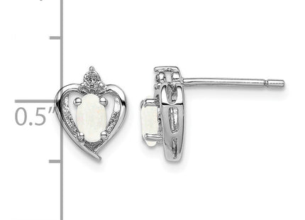 Sterling silver opal earrings, further view