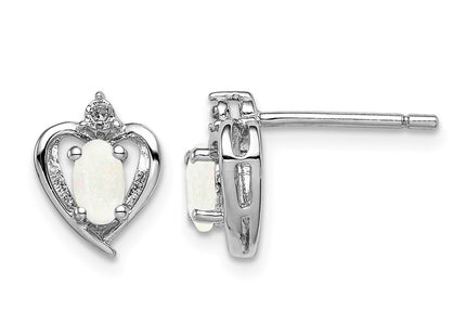 Sterling silver opal earrings