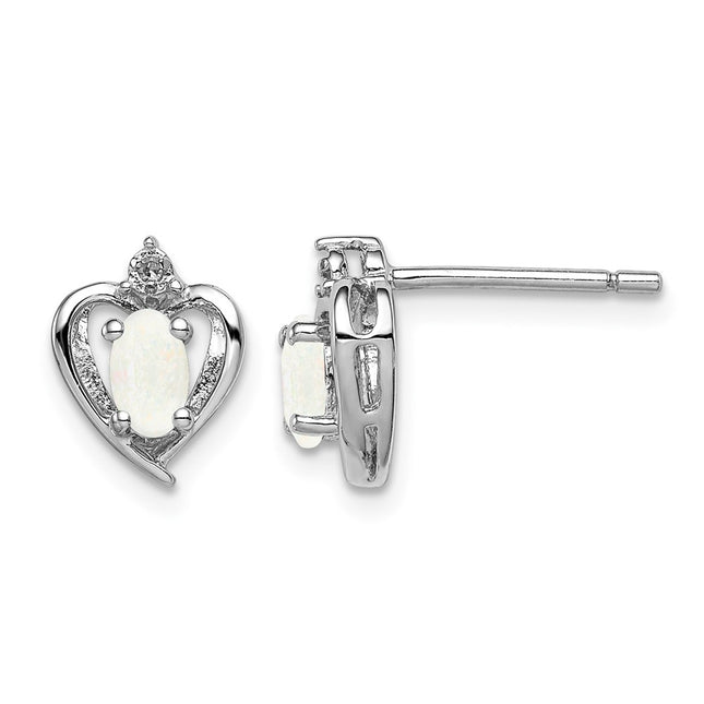 Sterling silver opal earrings